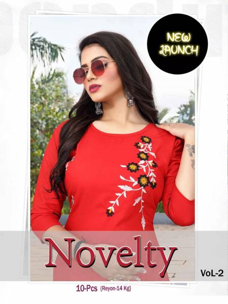 Trendy Novelty Casual Wear Straight Wholesale Kurti Collection
